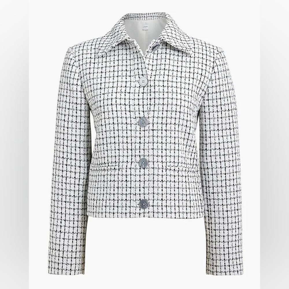 J Crew Tweed Collared Lady Jacket
